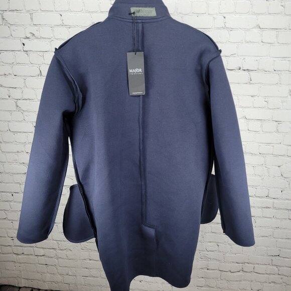 NWT Major Threads Blue Maston Short Coat Lightweight Raw Cut USA Made Size XL - Picture 5 of 14